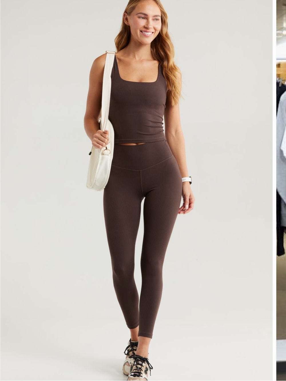 Zella Thrive Rib High Waist 7/8 Legging
